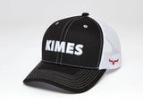 Kimes Ranch Ashland Black Cap featuring a structured six-panel design and adjustable snapback closure.