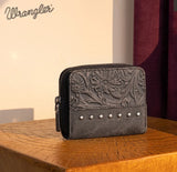 Wrangler Western Tooled Bi-Fold Wallet Black