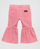 Wrangler Little Girl's Vibrant Ruffle Leg Flare Jean