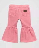 Wrangler Little Girl's Vibrant Ruffle Leg Flare Jean