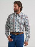 Wrangler Men's Checotah® Long Sleeve Western Snap Printed Shirt