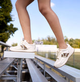 Women's Ariat Ranch Runner Trainers - Bright Cream/Gilded Leopard