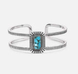 Montana Silversmiths Turquoise Sky Cuff Bracelet featuring turquoise stones and silver accents.