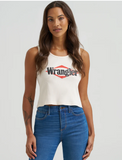 Wrangler® Graphic Slim Crop Tank - Whisper White