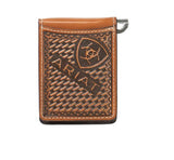 Ariat Men's Sunburst Brown Leather Money Clip Wallet - A3557102
