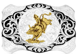 Montana Silversmiths Painted Canyon Bull Rider Belt Buckle