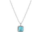 Montana Silversmiths Glamour Cut Turquoise Necklace featuring a vibrant turquoise stone and sparkling cubic zirconia crystals.