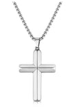 Montana Silversmiths Pure Faith Cross Necklace | Men's Stainless Steel Paperclip Chain Western