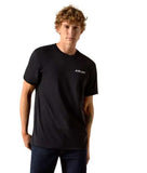 Ariat Men's Stipple Steer Classic Fit T-Shirt in black, showcasing comfort and style for casual western wear.