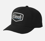 Cinch Men's Black Flexfit Trucker Cap featuring a sleek design and breathable material for comfort.