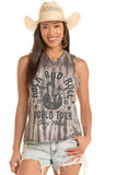 Rock & Roll Denim 'Stay Wild' Graphic Print Sleeveless Muscle Tank Top BW20T08888