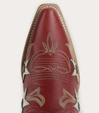 Corral Women's Red Star Embroidery snip toe featuring intricate detailing on the toe area of cowboy boot Z5540.