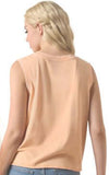 Ariat Women's Wild Roper Sleeveless Tank in vibrant orange, showcasing back view with soft fabric and sleeveless design.