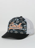 Cinch women's western trucker cap featuring structured front panel and mesh back for comfort and style.