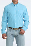 Cinch Men's Sky Blue Long Sleeve Modern Fit Western Shirt, perfect for a tailored western look.