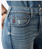 Ariat Women's Perfect Rise Americana Slim Trouser Jeans pocket detail showing classic denim style and comfort.