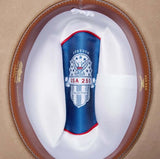 Interior view of Stetson Skyline 6X Fur Felt Cowboy Hat with USA 250 badge.