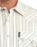 Cinch Men's Modern Fit Long Sleeve Snap Shirt featuring white stripes and signature logo embroidery.