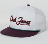 Cinch Men's Cinch Jeans Embroidered Snapback Trucker Cap – White/Purple/Teal