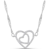 Montana Silversmiths Double Open Heart Split Necklace