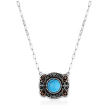 Montana Silversmiths Baby Blue Turquoise Buckle Necklace
