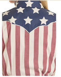 Rock & Roll Denim Women's Stars & Stripes Denim Sleeveless Western Shirt