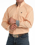 Cinch Men's Long Sleeve Floral Print Western Shirt in gold and gray with a bold floral design.