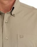 Cinch Men's Khaki ArenaFlex Long Sleeve Shirt