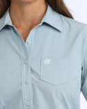 Cinch Women's Light Blue ArenaFlex Long Sleeve Shirt