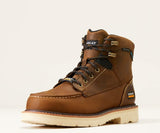 Ariat Men's Rebar Lift 6" Waterproof Composite Toe Work Boot side view, showcasing durability and classic design.