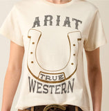 Ariat True West Graphic T-Shirt – Women's Cropped Western Tee