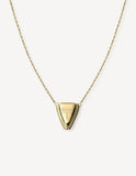 SpurWest Kendall Snip Toe Boot Necklace in 14k Gold with detailed stitching and classic Western design.