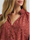 Wrangler Women's Button Front Princess Blouse