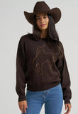 Wrangler® Women's Canyon Horse Crew Neck Sweater | Brown