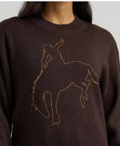 Wrangler® Women's Canyon Horse Crew Neck Sweater | Brown