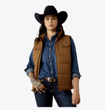 Ariat Women's Grizzly Quilted Vest, water-repellent insulated, perfect for ranch and casual wear.
