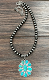 16" Western Turquoise Necklace