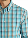 Rock & Roll Plaid Dobby Long Sleeve Button Down Shirt
