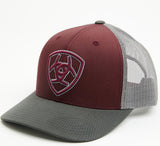 Ariat Cap Two Tone Shield Burgundy