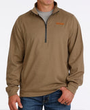 Cinch Men's 1/2 Zip Pullover - Light Brown
