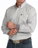 Cinch Men's Long Sleeve Striped Shirt