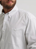 Wrangler® George Strait™ One Pocket Long Sleeve Shirt - White