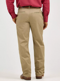 Wrangler Men's Riata Flat Front Relaxed Casual Pants — Khaki