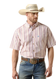 Ariat Men's Pro Series Neil Classic Short Sleeve Shirt on a model, showcasing western style and comfort.