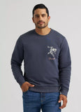 Wrangler® Men's Crew Fleece Pullover | Regular Fit | Ombre Blue