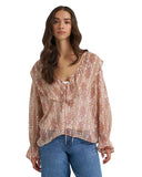 Wrangler Retro® Americana Ruffle Blouse - Cream - 112385995