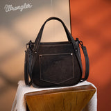 Wrangler Genuine Hair-On Cowhide Tote/Crossbody -Black