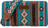 Wrangler Southwestern Art Print Wallet -Dark Turquoise