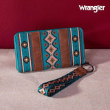 Wrangler Southwestern Art Print Wallet -Dark Turquoise