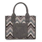 Wrangler Southwestern Pattern Dual Sided Print Tote/Crossbody - GREY